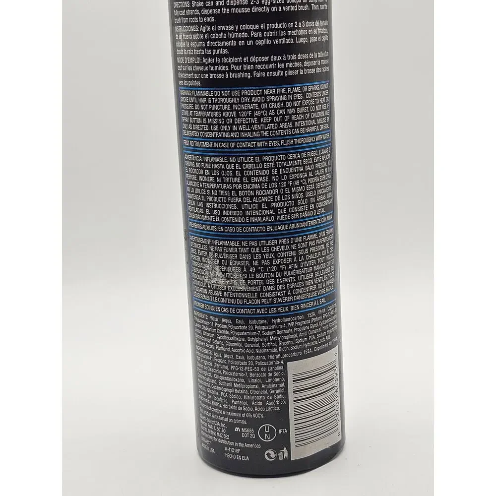 Tresemme 4+4 Thickening Mousse Extra Hold 10.5 OZ,‎ NEW Bottle (missing cap)